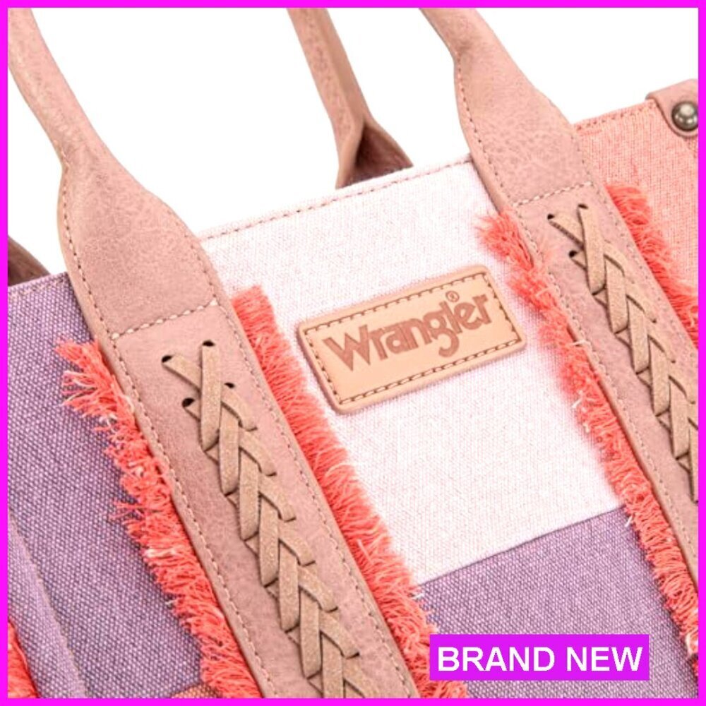 Canvas Tote Bag with Detachable Strap, 4 Pockets, Western Style - Picture 2 of 7